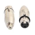 2pcs Xlr to Rca Adapter, Rca Female to Xlr Female Adapter Jack Plug