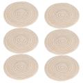 6pcs Pot Trivets Large Braided Woven Trivet Coaster,trivet Pad Beige