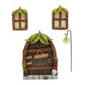 Miniature Fairy Gnome Home Window and Door for Garden Decorations