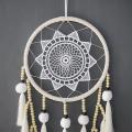 Hanging Dream Catcher Large Natural Hairball (beads with Tassel)