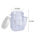 For Oster Blender Parts, Cup Mini Plastic Jars with Lids (2 Pack)