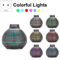 400 Ml Wood Grain Aroma Diffuser with Timer for Bedroom with Eu Plug