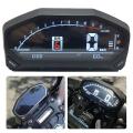 Motorcycle Digital Lcd Speedometer W/bracket for 1,2,4 Cylinders