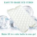 Ice Cube Tray, for Circle Ice Cube Trays(3 Ice Trays with Bin, White)