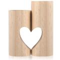 Wooden Heart Candle Holder Romantic Decorative Wood Candle Holder
