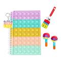 A5 Finger Bubble Silicone Cover Notebook for School Home (b1)