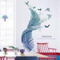 Feathers Wall Decals Wall Stickers for Bedroom Wall Mural Decor