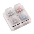 4 Key Switches Tester Acrylic Translucent Kit for Cherry Mx Testing