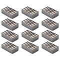 12 Pcs Grey Storage Boxes for Drawers Cupboard Dresser Small 7 Grids