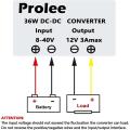 8v-40v Step Down to 12v 3a 36w,voltage Regulator for Led Power