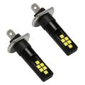 2pcs Car Led 12v-24v 12smd Light 3030 Chipset, for Fog Lights White