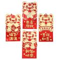 4 Pcs Chinese Red Envelopes, Year Of The Tiger Red Envelopes, B