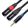 Hifi 3.5mm to 2 Xlr Male Cable High Quality Stereo to Xlr Cable, 2m