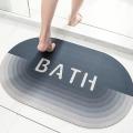 Super Absorbent Bath Mat Quick Dry Bathroom Carpet Floor, Blue
