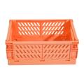 Collapsible Plastic Folding Storage Box Cosmetic Container Pink