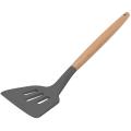 Silicone Slotted Spatula, Food Grade,bpa Free Wooden Handle Nonstick