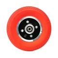 Scooter Black Wheel Hub with Red Solid Tire No Need Inflate Tire