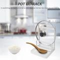 Pot Lid Holder Multipurpose Lid and Spoon Rest Pad Tray White