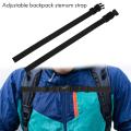2 Pieces Backpack Chest Strap Strap Chest Belt with Buckle Black