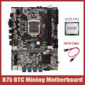 B75 Mining Motherboard+g530 Cpu+sata Cable Support Btc Motherboard