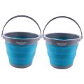 5l Folding Bucket with Cover Portable Folding Kitchen Bucket Outdoor