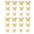 72pcs 3d Crystal Butterfly Wall Stickers New Year Christmas Decor (a)