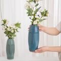 Nordic Minimalist Pe Abstract Decorative Figue Head Shape Vase-blue