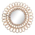 40cm Nordic Wicker Wall-mounted Mirror Rattan Round Home Wall Hanging