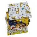 8 Pcs Print Pure Cotton Fabric Cartoon Animals Sewing Diy Craft