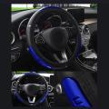 Car Steering Wheel Cover Suitable 37-38cm Auto Decoration Blue