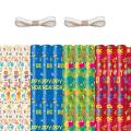 12pcs Wrapping Paper Sheets with Ribbon,for Party Gift Wrapping Paper