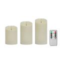 3d Flickering Candle Light Battery Remote Time Control Led (milky)