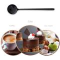Mini Coffee Spoons Black Plated for Dessert Ice Cream Cake Set Of 12