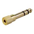 Headphone Adapter Stereo Gold Plug 1/4 Inch Male to 1/8 Inch