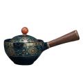 Ceramic Teapot with Wooden Handle Side-handle Pot Household Teaware 4