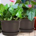 Plastic Pcs Pots with Drainage Hole Planters with Saucers for Plants