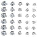 245pcs Zinc Plated M3/m4/m5/m6/m8/m10 4 Claws Nut Tee Nut Furniture