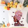 Beautiful Butterfly Girl Iron On Patches for Clothing Diy Washable