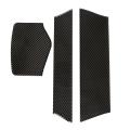 Car Soft Carbon Fiber Armrest Box Panel Cover Trim Stickers Black
