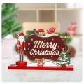 Lovely Xmas Wood Ornament Santa Claus Wood Craft for Home Party,b