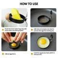 Egg Rings Pack Of 4 - Non-stick for Frying Eggs - with Egg Separator