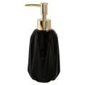 10 Oz Hand Soap Dispenser with Pump and Lotion for Bathroom (black)