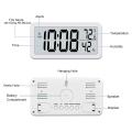 Digital Alarm Clock,battery Operated Lcd Electronic Clock White