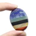 7 Chakra Energy Rainbow Natural Palm Stones Natural Gem Pocket,b