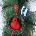 1pcs Christmas Small Animal Wreath Swing Ornament with String D