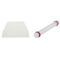 23 Cm /9'' Non-stick Sugarcraft Fondant Rolling Pin with Guide Rings