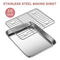 10 Inch Toaster Oven Tray and Rack Set, with Cooling Rack,dishwasher