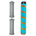 1pcs Roller Brush with 2pcs Hepa Filter for Tineco A10/a11 Hero -blue