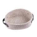 Woven Basket for Storage Oval Rope Coil Baskets with Handle Mini B