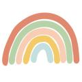 Big Rainbow Watercolour Home Decor Wall Sticker Self-adhesive, A